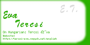 eva tercsi business card